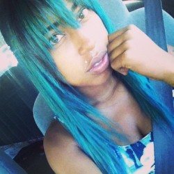 milloux:  #BlueHairDontCare done by @lindseyjenningz #suicidegirls