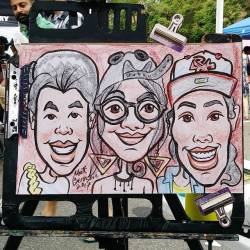 Doing caricatures at the Central Flea in Central Square today!