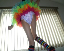thatpoofybunny:  I just had to get in on the diaper tutu thing,