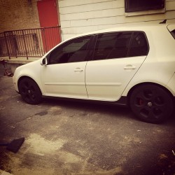 I like how my rims came out #black #vw #gti #turbo #plastidip