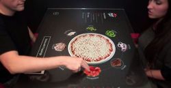 theclearlydope:  The touchscreen Pizza Hut Menu table is actually