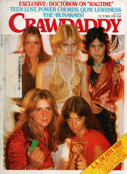 grrltrash:  glamidols:  The Runaways on the cover of Crawdaddy