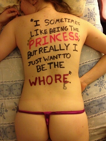 “I Sometimes like being a Princess but Really I want to be the Whore.”