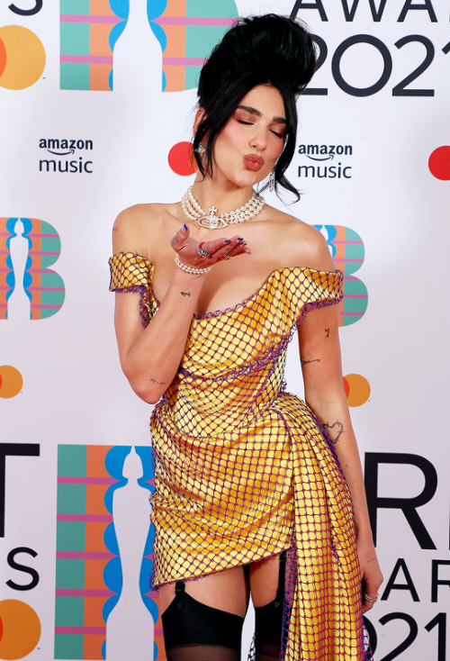 flawlesscelebs:Dua Lipa attends The BRIT Awards 2021 at The O2