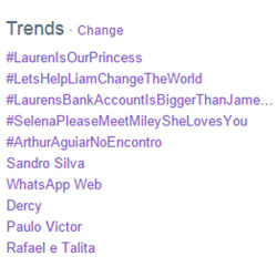 dukae:  #LaurenisOurprincess is the number 1 trend on twitter