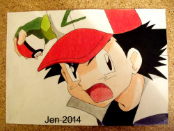 jenhedgehog:  And here’s another Pokemon drawing!  My camera’s