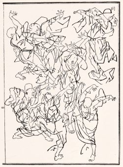 nemfrog:  Motion study. 19th century. Kyosai Kawanabe. Die Körperformen