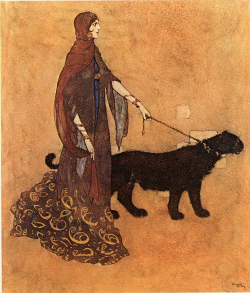 edmund-dulac:The Arabian Nights: The Queen of the Ebony Isles,