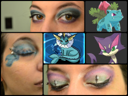 xn3rdc0r3x:  More pokemon inspired makeup by me :) Vaporeon,