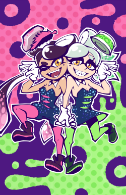 splatoonus:  This striking poster of the Squid Sisters was revealed