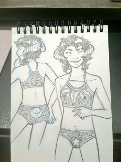 havinghorns:Designing out some other underwear ideas, and drafting