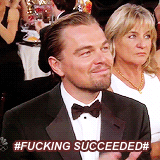 bleighton:  Leonardo DiCaprio applauds himself for FINALLY winning