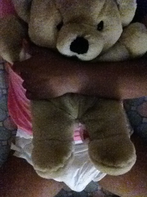 Playing with teddy :3