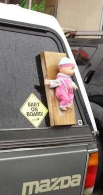 the-funny-side-of-life:  Baby on board :) Check out the Funny-Side