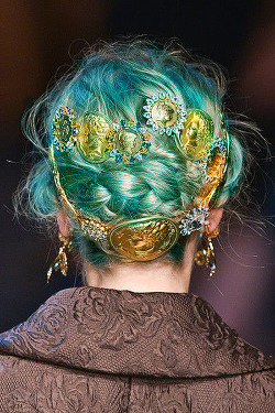 tothecomrades:  Dolce Gabbana ss14 + hair colors | inspired