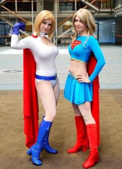 cosplaysleepeatplay:  Powergirl & supergirl #cosplay