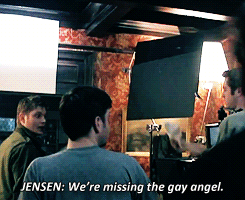 wheresupernaturalgifsgo:  Misha and Jensen. We’re missing the