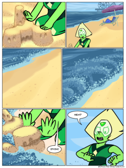 bropocalypse-draws: Peridot doesn’t know about tides, yet.