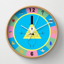browneyedsage:  The Bill Cipher Wheel wall clock is now available