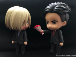 OTP does some clothing swaps! <333  More Otayuri Nendo Moments!