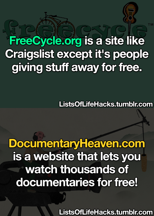 listsoflifehacks:Some Useful Websites  Great info