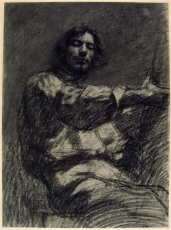 Gustave Courbet | Jeune homme assis, étude. Autoportrait  