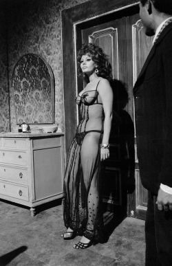 20th-century-man:  Sophia Loren / during production of Vittorio