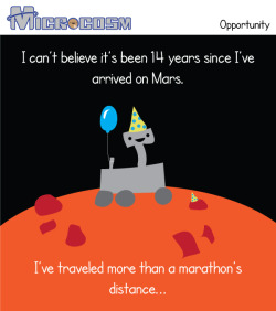 thequarkside:Opportunity turned 14 this week!! How would you