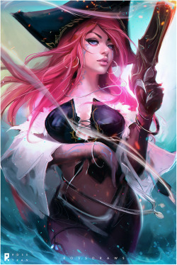 rossdraws:Here’s my final piece of Miss Fortune that I painted