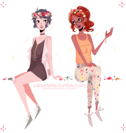 canarielle:  gals and flower crowns~
