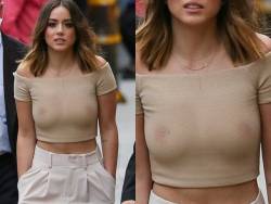 starprivate:  Chloe Bennet in seethrough topless boobs demo