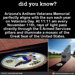 did-you-kno:  did-you-kno:  Arizona’s Anthem Veterans Memorial