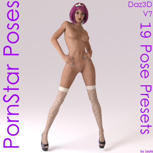 Layla has a brand new pose set available now! These  sexy Porn Star poses have been designed to show off your models in most  arousing and provocative manner. Developed specifically with Daz3D’s  Victoria 7. Compatible with Daz Studio 4.8 and up!