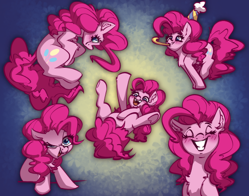 witchtaunter:A bunch of Pinkie Pies I sketched out while in Canada,