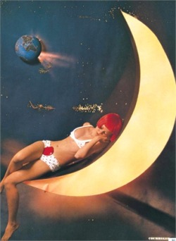 Model wearing André Courrèges in Vogue Italia, 1969.  Photo