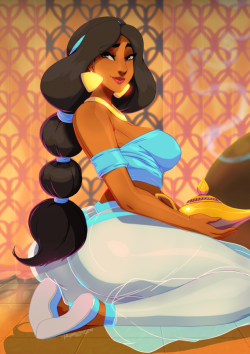 tovio-rogers:  Princess Jasmine drawn up for patreon.   I know