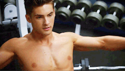 famousmeat:  Cody Christian strips for shirtless gym session