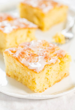 do-not-touch-my-food:  Pineapple Poke Cake with Pineapple Glaze