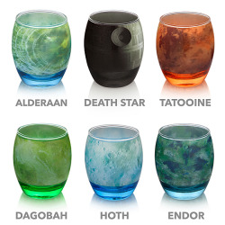 laughingsquid:  A Beautiful Glassware Set Based on Planets, a