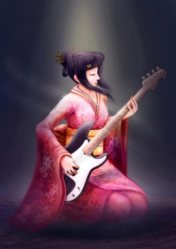 art-et-musique:  Felix Hidayat - Bass Guitar Geisha 