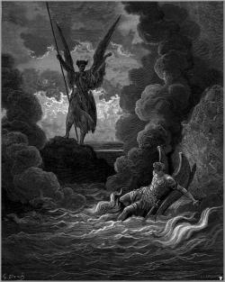 artmagnifique:GUSTAVE DORÉ. Forthwith upright he rears from