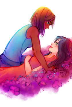 alwayshumancomic:  Quick speedpaint for korrasami-week (To the