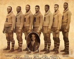 thahalfrican:  lipsofredd:  reflectionof1:  The first Black professional basketball team “The Renaissance” organized in Harlem. They were known to their many fans and admirers as “The Rens” and they’ve been called “the greatest basketball