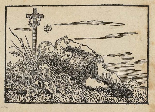 artist-friedrich: Boy sleeping on a grave, 1803, Caspar David