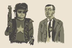 mjanetmars:  Some of my latest pixel art portraits!More pixel