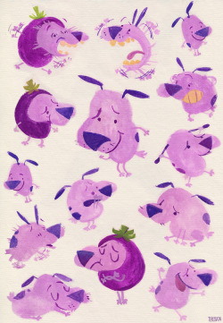 chopsticksroad:  Doodled some Courage The Cowardly Dog today
