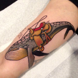 thievinggenius:  Tattoo done by Jacob Wiman. http://instagram.com/blackmagicjake