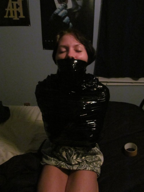 Nice and tight tape gag…