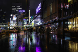 thediodegarden:   	Rainy Shinjuku by guen-k     