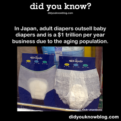 did-you-kno:  In Japan, adult diapers outsell baby diapers and